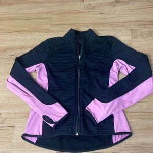 Black and Pink Nike Zip-up. Women's Small
